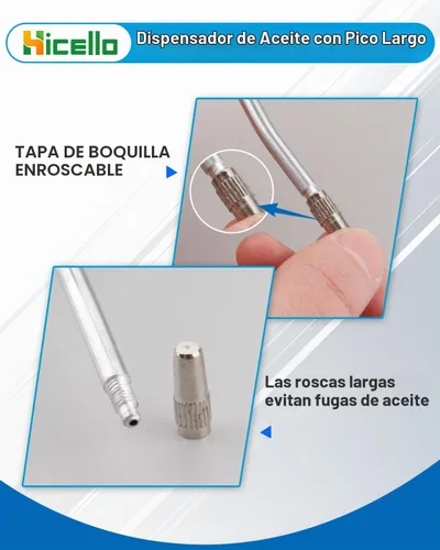Vista 4 de Máquina de coser de plástico Engrasador/dispensador de aceite 4.1 fl oz con pico largo de la boca