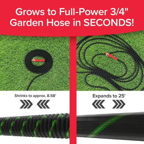 Vista 2 de Pocket Hose Ballistic Double UV 25 FT Expandable Garden Hose, Pocket Pivot