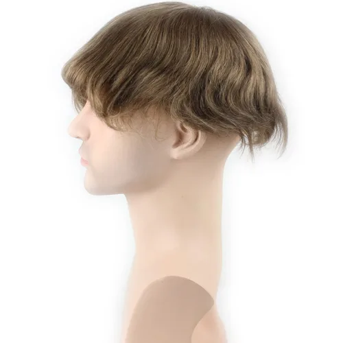 Vista 5 de Voloria Encaje francés de cabello humano real con piel fina PU para hombre Stock Toupee Hair Pieces #18