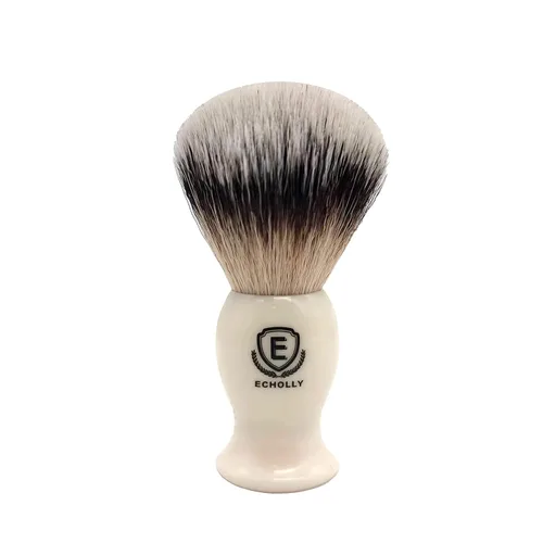 Vista 3 de Echolly-Brochas de afeitar prémium para hombre sin desprendimiento, cepillo de afeitar para hombre, mango acrílico suave, cepillo de afeitado Legacy