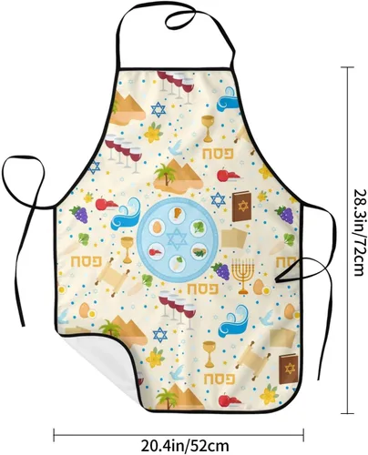 Vista 5 de Delantal de Mardi Gras 2023 para mujeres y hombres, delantales ajustables para decoración de cocina, cocina, Navidad, cena, fiesta de vacaciones