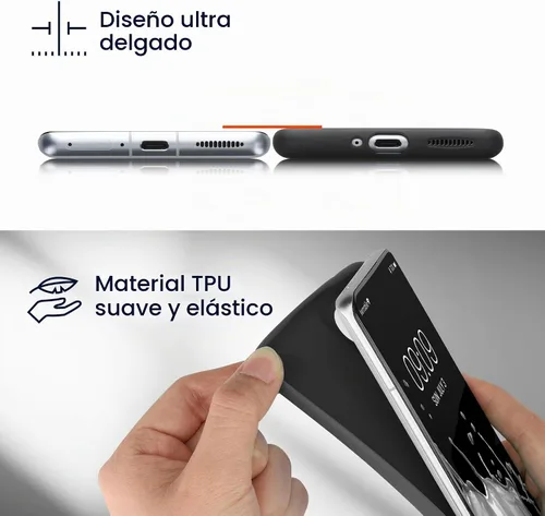 Vista 6 de kwmobile Funda compatible con Google Pixel 9 - Funda protectora delgada de TPU para teléfono - Acabado mate suave - Piedra antigua