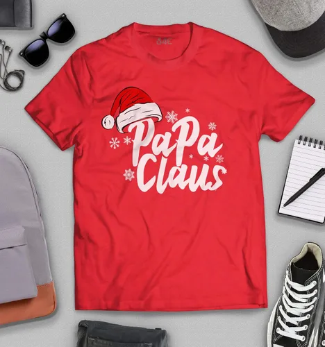 Vista 3 de S4E Papa Claus and Mama Claus - Camisetas a juego para parejas