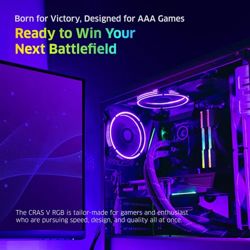 Vista 7 de KLEVV CRAS V RGB DDR5 32 GB (2x16 GB) 6000 MHz CL28 SK Hynix A-Die 1.35V Memoria RAM de escritorio para juegos XMP 3.0 / AMD Expo Ready - Negro