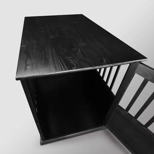 Vista 12 de Casual Home Mueble de madera para perros de interior, jaula para perros, mesa auxiliar, mesa de noche, cuna para perros con cierre de seguridad