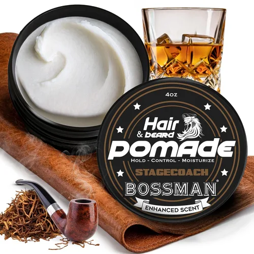 Vista 9 de Bossman Pomada Natural para Cabello y Barba para Hombres (Aroma Vetiver X) – Fijación Media e Hidratante para Peinado de Cabello, Barba y Bigote