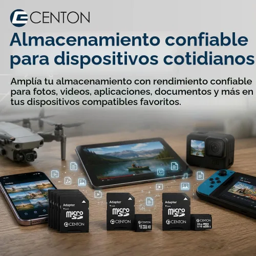 Vista 2 de Centon Electronics MP Essential 64GB clase 10 tarjeta micro SDXC (S1-MSDXC10-64G)