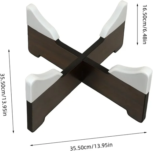 Vista 8 de Soporte de tambor de lengua de madera ajustable con almohadilla antideslizante de silicona, soporte para exhibición y rendimiento de tambor