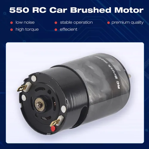 Vista 6 de VGEBY Motor cepillado, 12T/21T/29T/35T Vehículo de control remoto estándar 550, motor cepillado RC de alto bajo ruido, apto para vehículos RC