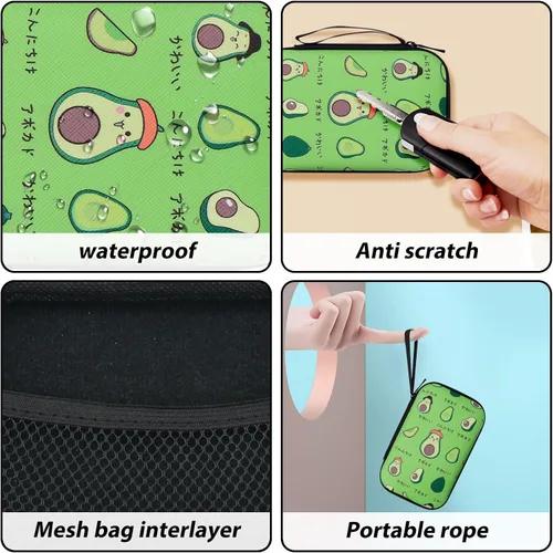 Vista 6 de CameCosy Juego de funda para cargador de teléfono, organizador de cable USB para guardar cables con bolsa de almacenamiento de viaje, suave y lindo