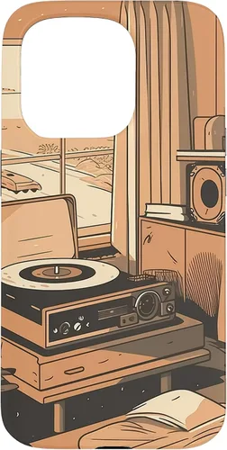 Vista 14 de Lofi Aesthetic Vinyl Music Minimal Calm Nostalgic Art Case for iPhone 16