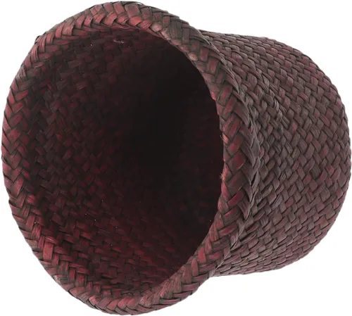 Vista 8 de Cabilock Soporte decorativo para plantas de interior tejido de algas marinas para decoración del hogar, estilo rústico, cesta de almacenamiento