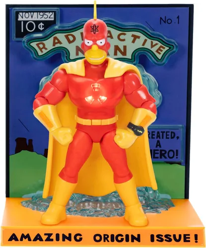 Vista 5 de The Simpsons Figura de Acción de Coleccionista Premium de Radioactive Man de 5 Pulgadas