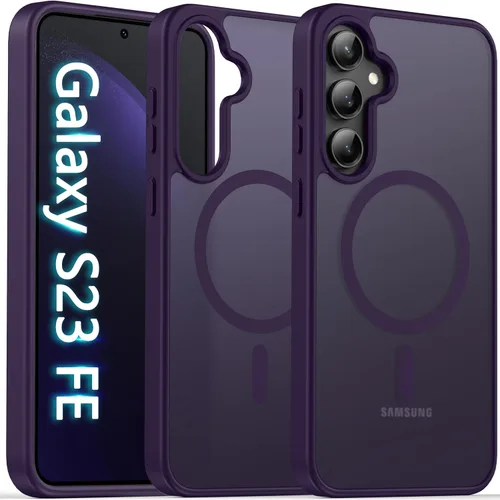 Vista 107 de Oterkin Funda magnética para Samsung Galaxy A17 mate, funda de teléfono A17 compatible con MagSafe esmerilada, translúcida, a prueba de golpes Negro