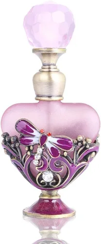 Vista 2 de YU FENG 5ML rosa libélula y 20ML antiguo pavo real de lujo botella de perfume de cristal de cristal