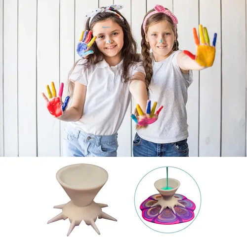 Vista 5 de Vasos partidos de silicona, taza dividida para verter pintura fluida, arte fluido, taza dividida de silicona, herramientas de pintura para verter
