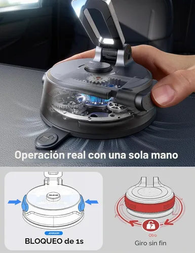 Vista 4 de JOYROOM Soporte de auto para iPhone, [Triplegable] MagSafe - Soporte de automóvil MagSafe para iPhone, [succión profesional + base de gel] soporte