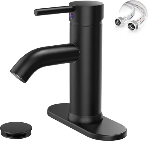 Vista 13 de Canilla monomando Greenspring para lavamanos de baño, de acero inoxidable, SYNCHKG080148