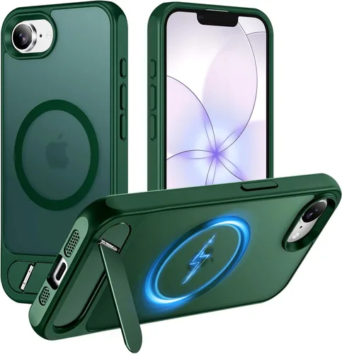 Vista 39 de Hualele - Funda magnética para Samsung Galaxy S24 Plus/S25 Plus con soporte de metal, [compatible con MagSafe]