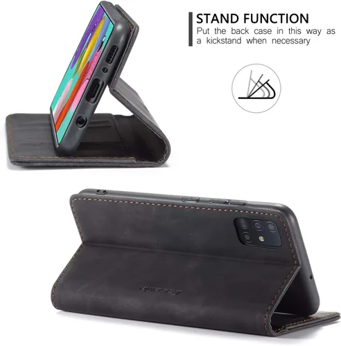 Vista 5 de Funda tipo cartera para Samsung Galaxy A51 4G, con soporte magnético, funda protectora de cuero estilo libro, duradera, a prueba de golpes