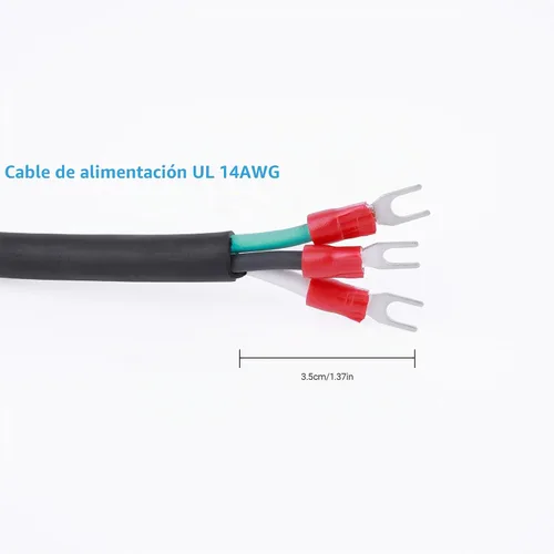 Vista 3 de Toronce - Conector macho de 3 pines AC Powercon conector azul/blanco con 14 Awg 1.5 pies PoweCable 20A/250V para pantalla LED de luz de escenario