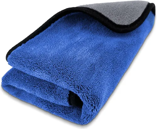 Vista 10 de Airlab - Toallas de microfibra para coche, paño de limpieza para secado, color negro y gris Thick Plush Auto Detailing Super Absorbent for