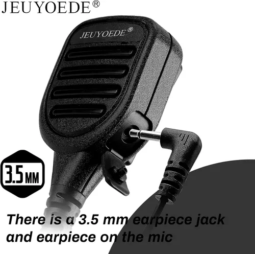 Vista 2 de Micrófono de radio impermeable con control remoto Walkie Talkie Micrófono con conector de audio de 0.138 in compatible con Motorola XPR3300 XPR3300e