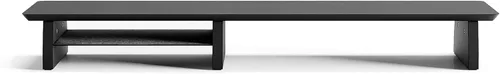 Vista 7 de Raico Sistema de Soporte para Monitor de Escritorio Cabina Estante Configuración de Pantalla Doble Madera Unidad Organizadora de Accesorios