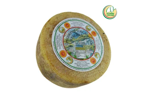 Vista 6 de Pecorino Toscano DOP - Queso de oveja añejado - Rueda entera 4.2 lbs / Kg. 1.8