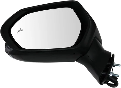Vista 150 de TRQ Espejo plegable con calefacción eléctrica del lado del conductor con indicador de punto ciego pintura a juego negro liso compatible con Kia