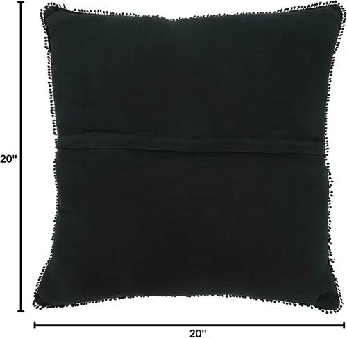 Vista 4 de SARO LIFESTYLE Almohada de diseño Pom Pom con relleno de plumón