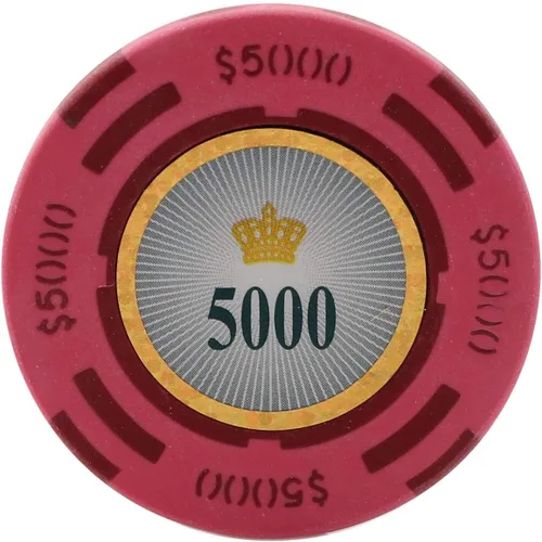 Vista 7 de Versa Games Crown Casino - Fichas de póquer de arcilla en 0.48 oz de peso, paquete de 50 (negro)