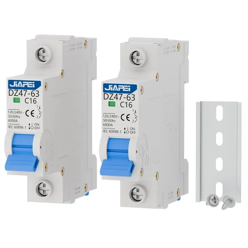 Vista 14 de Paquete de 2 disyuntores en miniatura, 1 poste 25 amperios, 120 V/240 V CA, viaje magnético térmico MCB C25, montaje en riel DIN