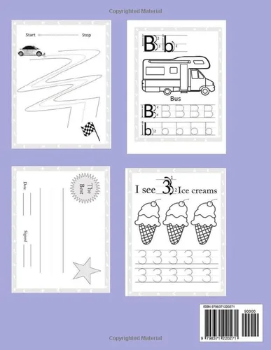 Vista 2 de letter tracing books for autistic kids Learning To Write Alphabet, Numbers and Line Tracing. Handwriting Activity Book For Autistic Kids.