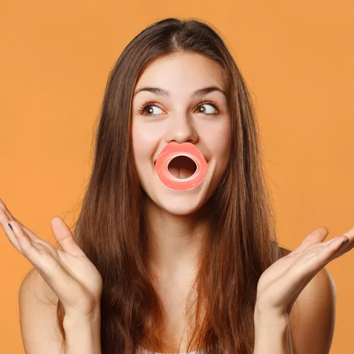 Vista 9 de 4 piezas de silicona labios cara delgada ejercitador de goma muscular labios entrenador tensor herramienta