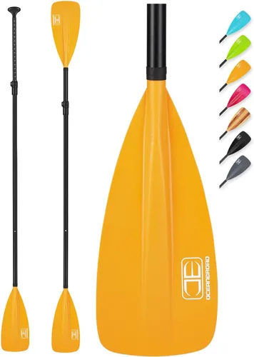 Vista 18 de OCEANBROAD SUP Paddle - Remo ajustable para kayak de paddleboard, eje de aleación de aluminio ajustable con cuchillas de nailon reforzado
