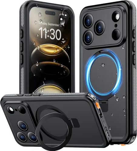 Vista 20 de Funda impermeable para iPhone 12, impermeable, antideslizante, a prueba de golpes, para iPhone 12, color negro