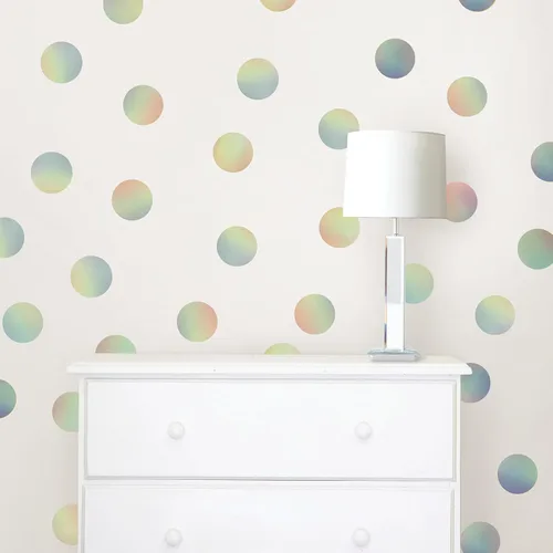 Vista 2 de WallPops WPD2850 - Vinilo decorativo para pared, diseño de puntos de confeti de prisma, color pastel
