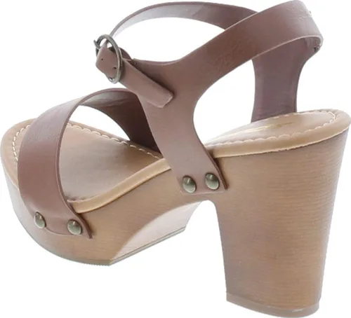 Vista 3 de Soda CHIVAS Women's Bold Buckles Studded Wedge Sandal