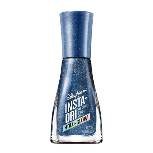 Vista 34 de Sally Hansen Insta-Dri Holo-Glow Esmalte de uñas de secado rápido, duración prolongada, brillo sin vetas Semi-opaco, con destellos 102 Lila