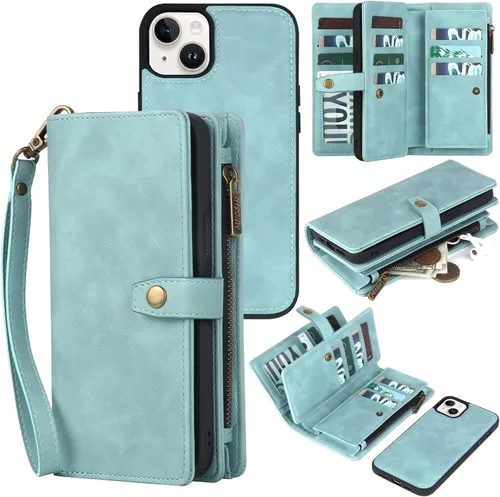 Vista 51 de TwoHead Funda tipo cartera para iPhone 12 Pro Max con tarjetero, funda magnética desmontable para teléfono 12 Pro Max, piel sintética, a prueba