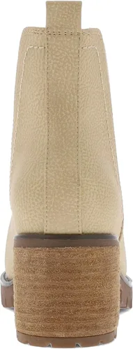 Vista 3 de MIA Jody - Botines de cuero vegano para mujer, botas Chelsea Beige