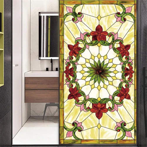Vista 4 de Película decorativa sin pegamento para ventana, diseño moderno y clásico, para ventana, 15.7 x 23.6 pulgadas