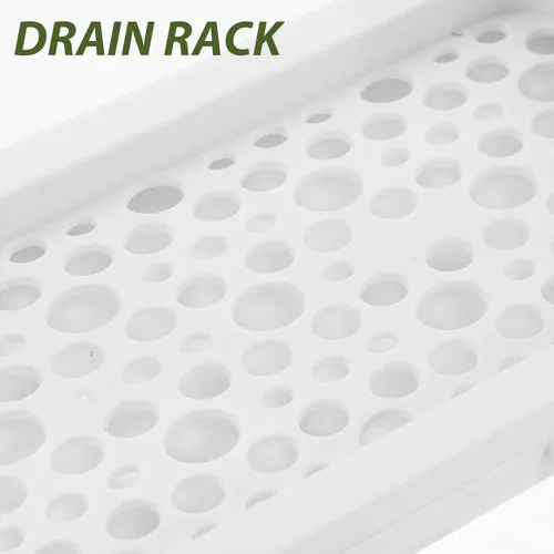 Vista 9 de Alipis Agujero - Organizador de estante de cocina para guardar platos, soporte para esponja de cocina, estante de drenaje para fregadero