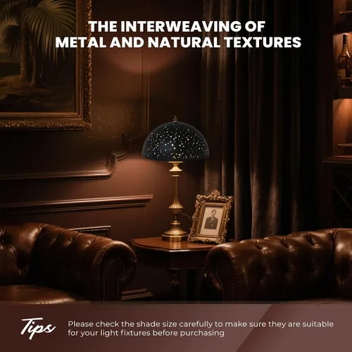 Vista 3 de Pantalla de lámpara con clip, cubierta de bombilla con forma de cúpula de metal, decoración de iluminación moderna, pantalla pequeña para luces