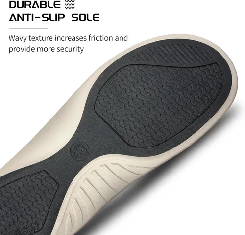 Vista 8 de Zapatos sin cordones para hombre, mocasines de lona con soporte de arco, zapatos ortopédicos casuales para fascitis plantar, zapatos para caminar
