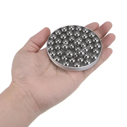 Vista 3 de HARFINGTON 80pcs bolas de precisión 0.433 in diámetro G10 bola de acero cromado para rodamientos, plata