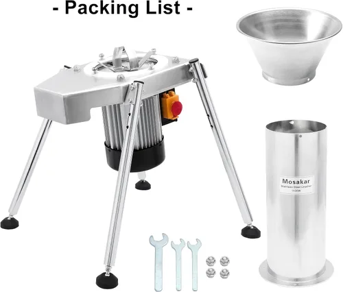 Vista 6 de Trituradora de manzana de frutas de 1100 W. Molinillo de patatas y peras de manzana entera – hacer pulpa fina. Pulper rascador de frutas de acero