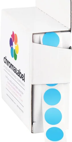 Vista 27 de ChromaLabel Kit de puntos verdes y rojos con código de color permanente de 1/2 pulgada, 2 cajas, 1000/caja