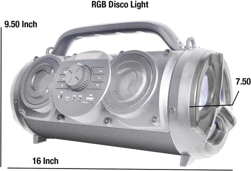 Vista 5 de Boytone BT-18BK Altavoz portátil Bluetooth Boombox, interior/exterior, sonido fuerte, graves más profundos, ecualizador, subwoofer de 5 pulgadas